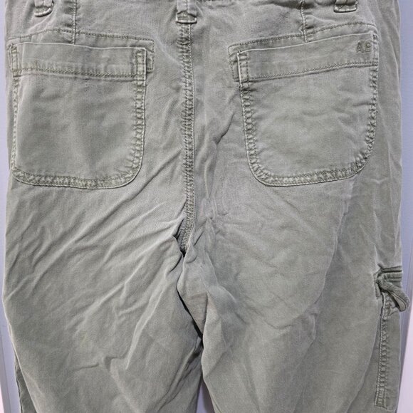 American Eagle High Rise Wide Leg Cargo Pants Women’s 0 Green - Picture 8 of 9
